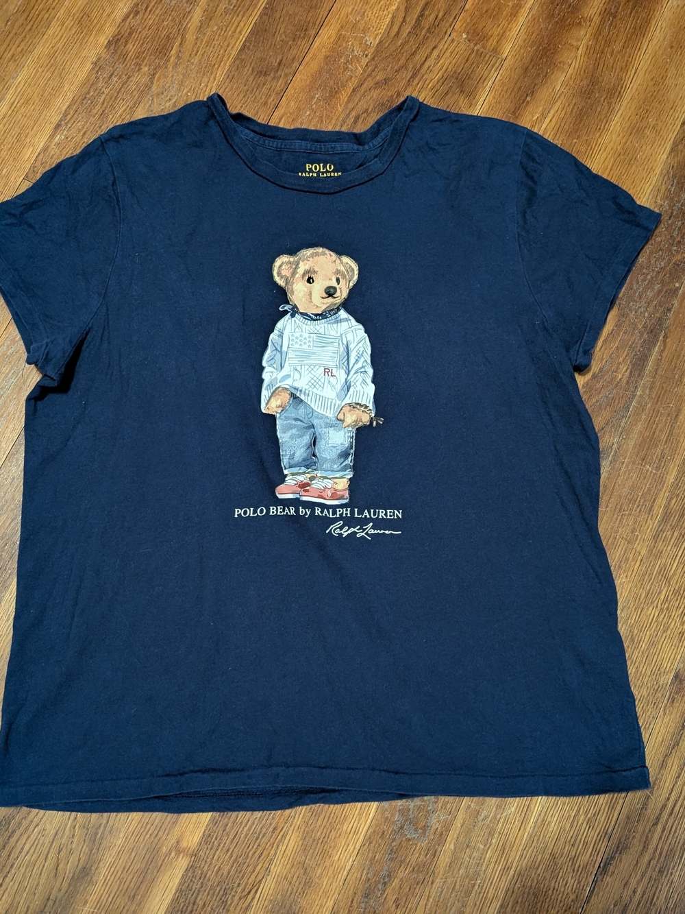 Women L Polo Ralph Lauren Bear Very Popular T-Shirt Classic Iconic Collectible